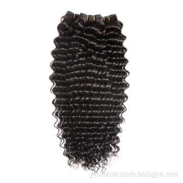 Wholesale Price 10A Cheap Natural Color Remy Cuticle Aligned Human Hair Extension with Closure Deep Wave Human Hair Bundles